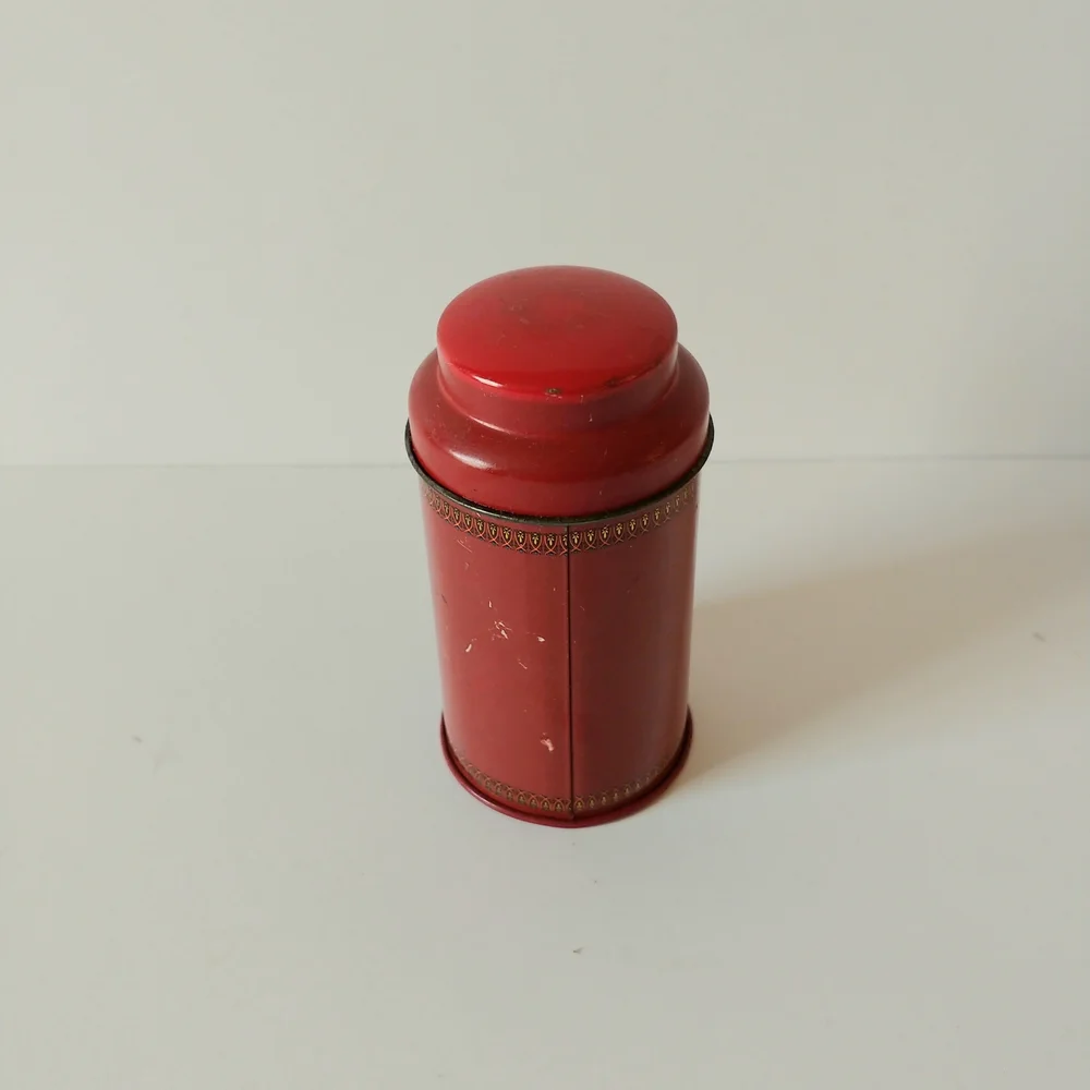 Vintage Style Jackson's of Picadilly Red Tea Canister